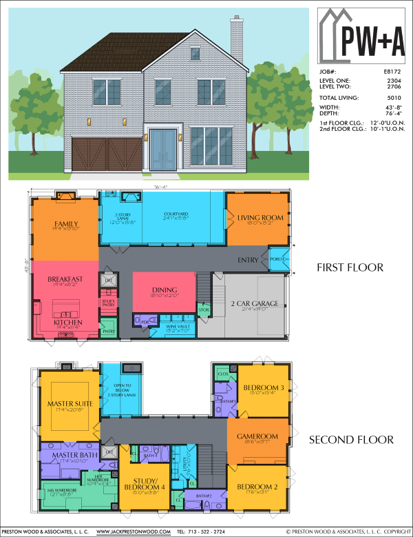 Two Story Home Plan E8172