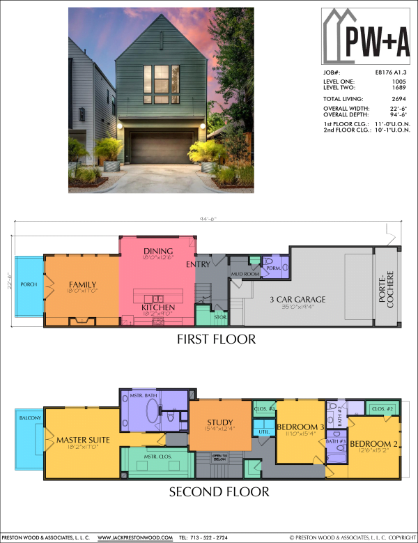 Two Story Home Plan E8176 A1