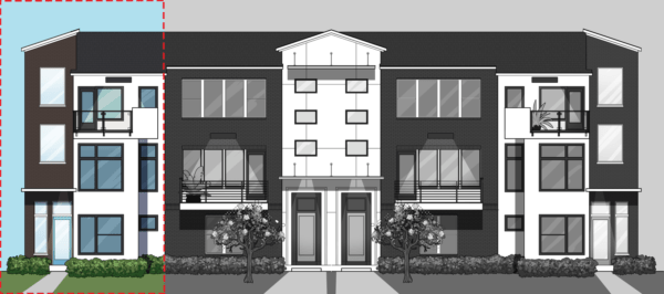 Three Story Townhouse Plan E8204 A1.1