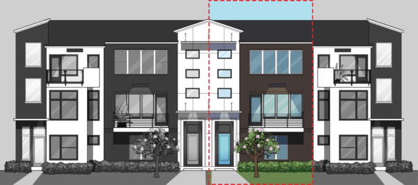 Three Story Townhouse Plan E8204 B1.1
