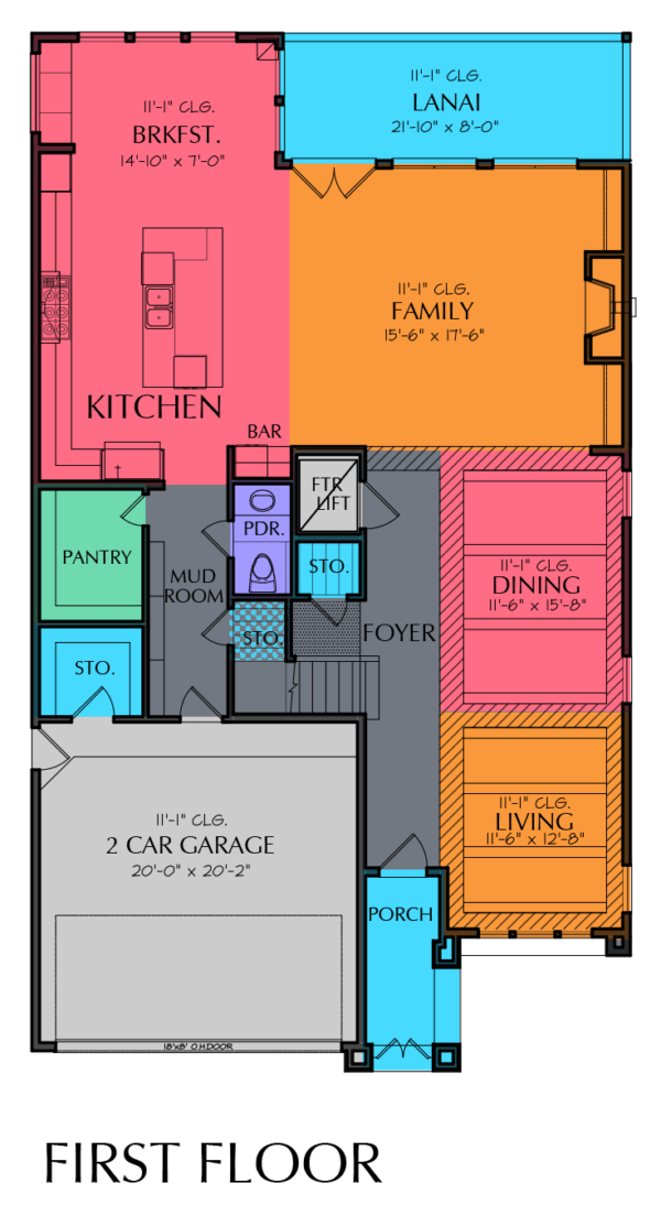 Three Story Home Plan E8212