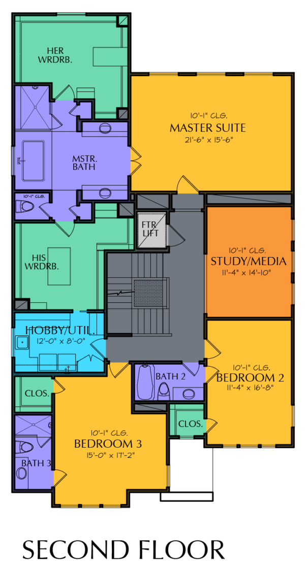 Three Story Home Plan E8212
