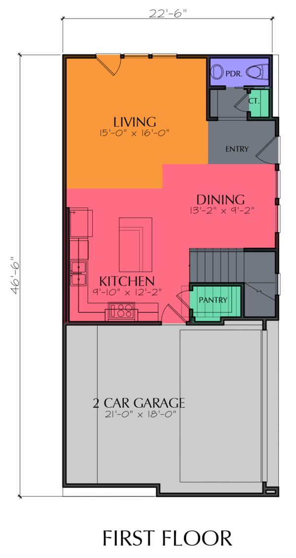 Two Story Home Plan E8218 A1