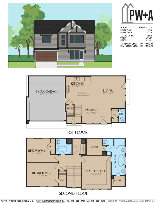 Two Story Home Plan E9007 A1