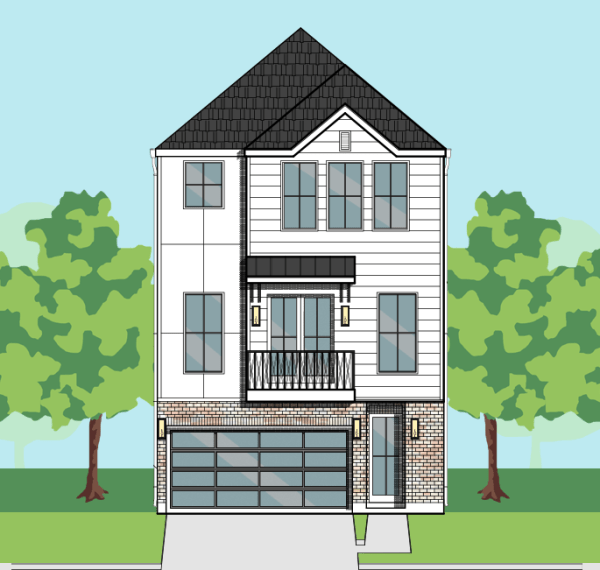 Three Story Home Plan E9016 A1