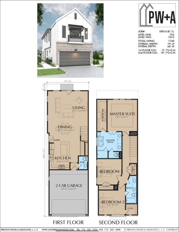 Two Story Home Plan E9016 B1