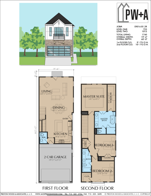 Two Story Home Plan E9016 B1
