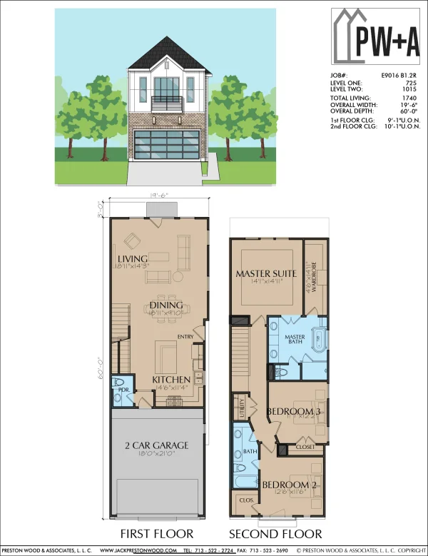 Two Story Home Plan E9016 B1