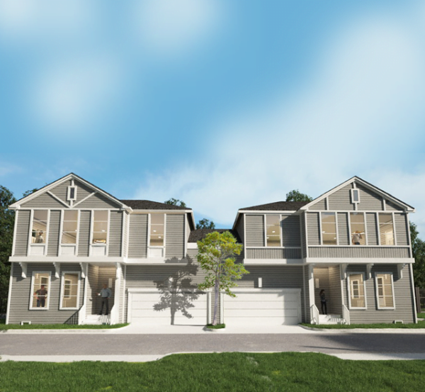 Two Story Duplex Home Plan E9020 B1.1