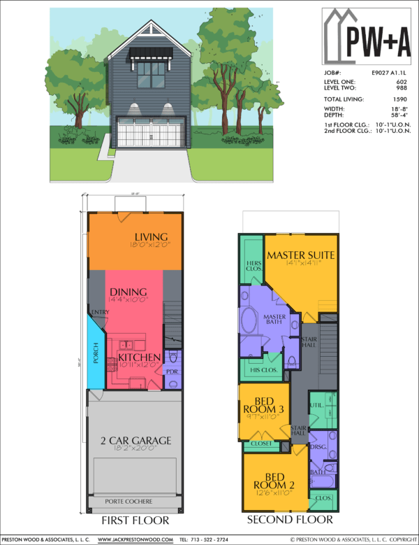 Two Story Home Plan E9027 A1.1