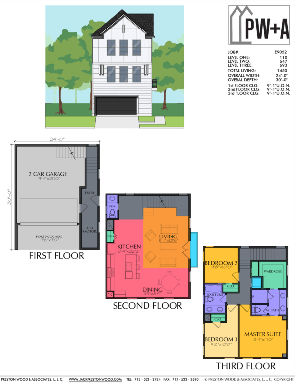 Three Story Home Plan E9052