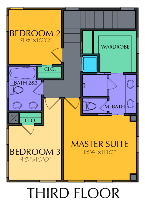 Three Story Home Plan E9052