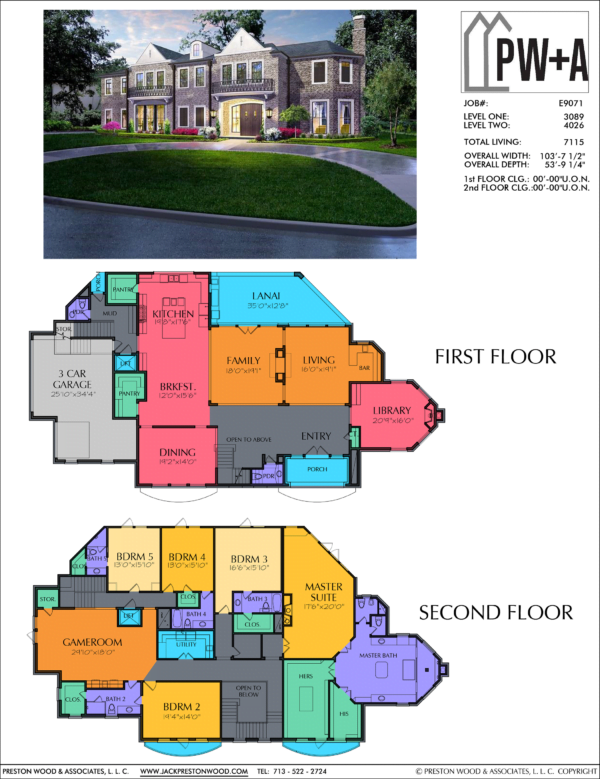 Two Story Home Plan E9071