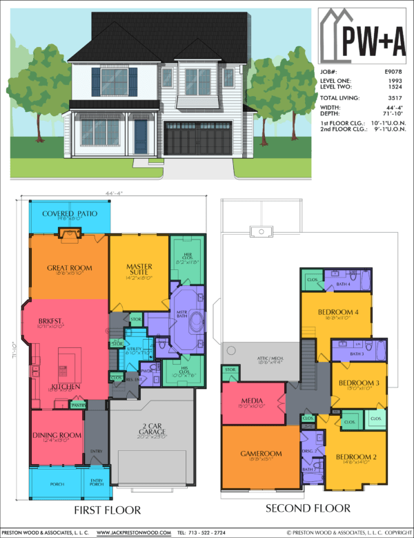 Two Story Home Plan E9078