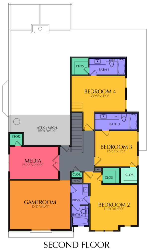 Two Story Home Plan E9078