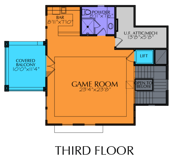Three Story Home Plan E9082