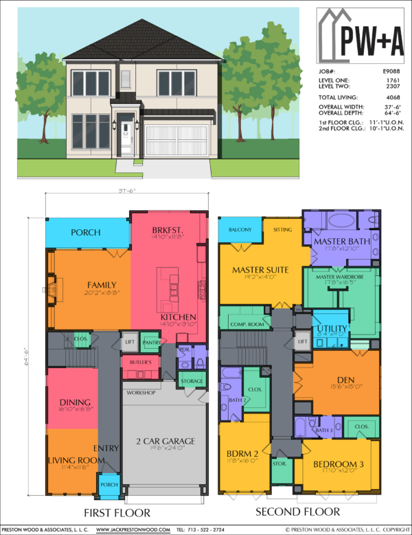 Two Story Home Plan E9088