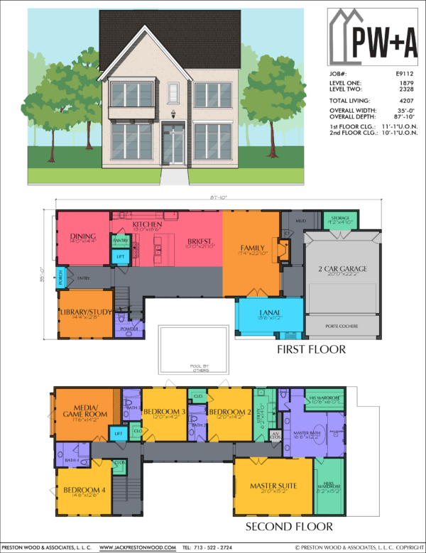 Two Story Home Plan E9112