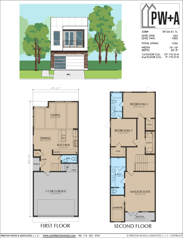 Two Story Home Plan E9126 A