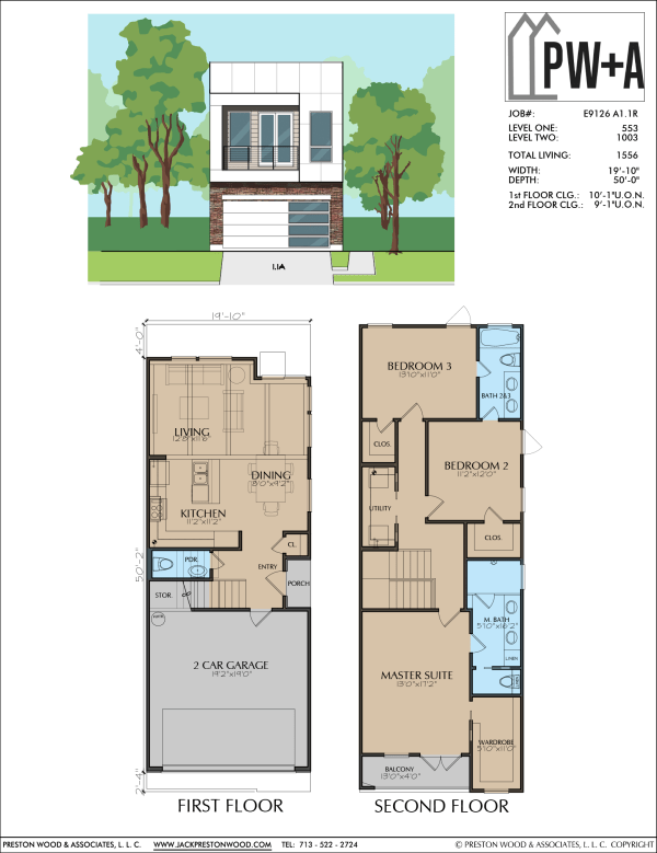 Two Story Home Plan E9126 A
