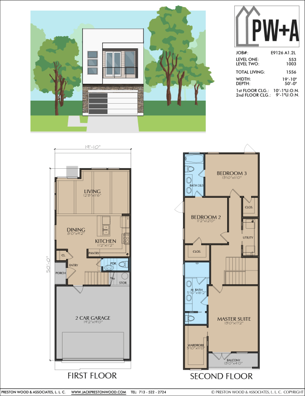 Two Story Home Plan E9126 A