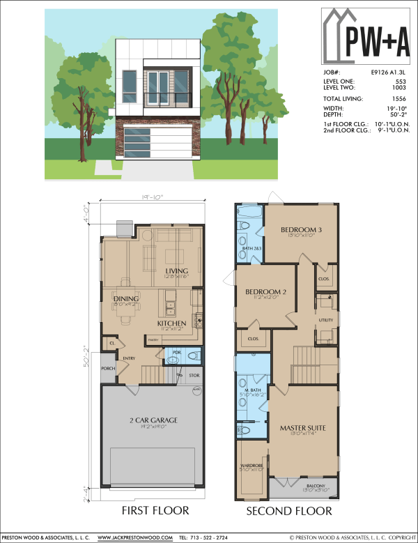 Two Story Home Plan E9126 A