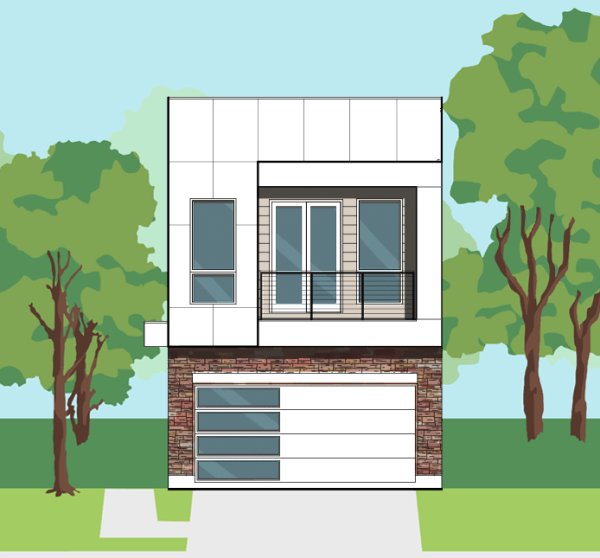 Two Story Home Plan E9126 A