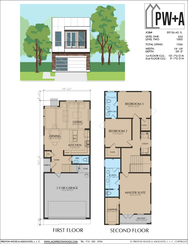 Two Story Home Plan E9126 A