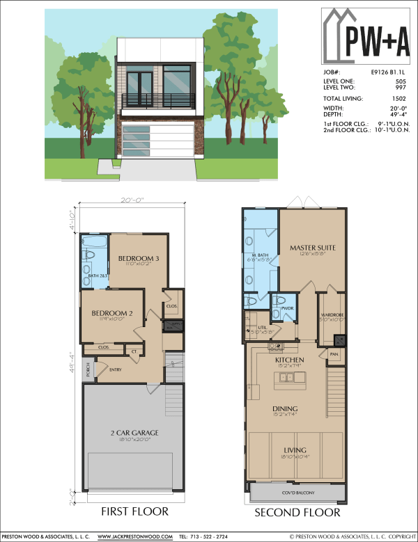 Two Story Home Plan E9126 B1