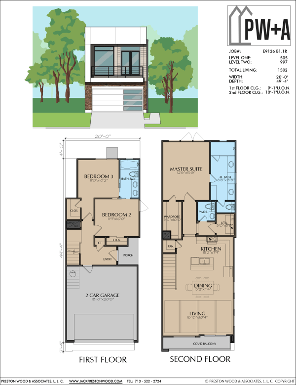 Two Story Home Plan E9126 B1