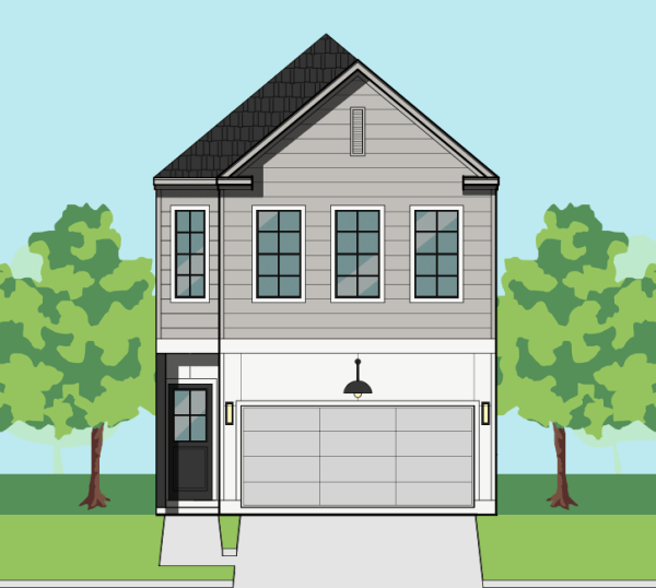 Two Story Townhome Plan E9253 B1