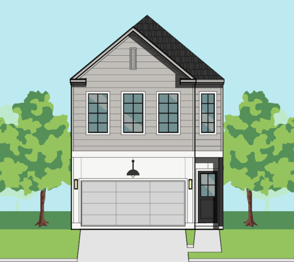 Two Story Townhome Plan E9253 B1