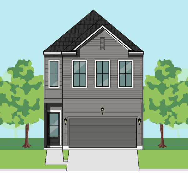 Two Story Townhome Plan E9253 B1