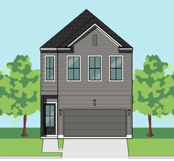 Two Story Townhome Plan E9253 B1