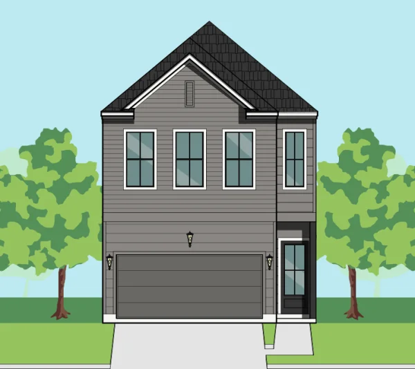 Two Story Townhome Plan E9253 B1