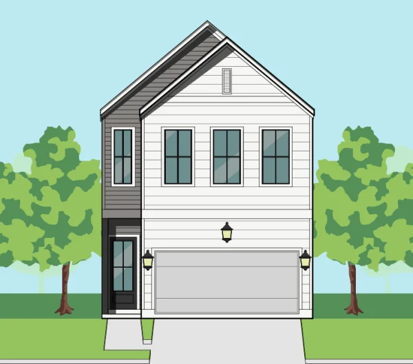 Two Story Townhome Plan E9253 B1