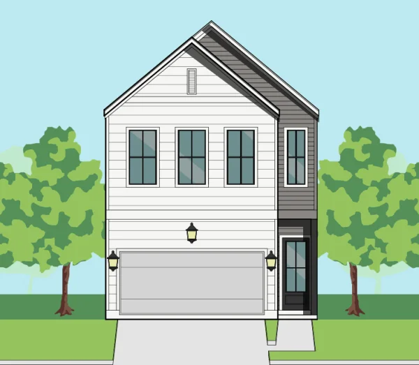 Two Story Townhome Plan E9253 B1