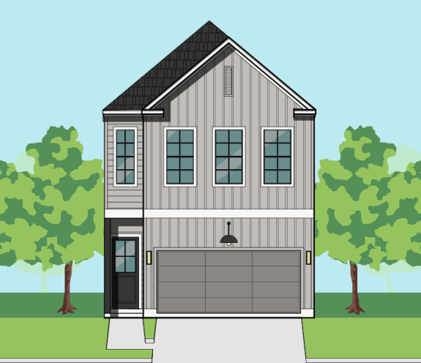 Two Story Townhome Plan E9253 B1