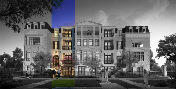Four Story Townhouse Plan E8088 - Strickland