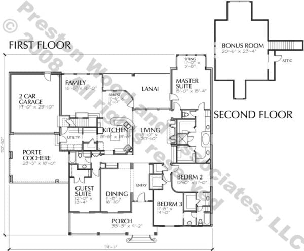 One Story House Plan C6061