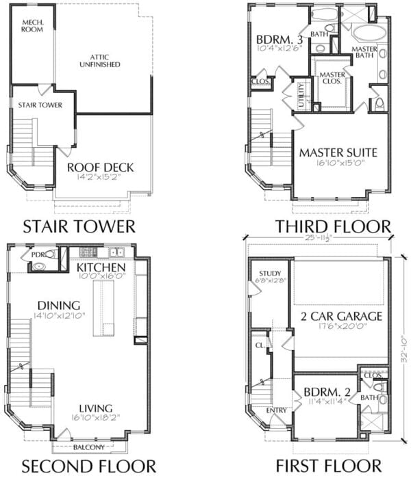 Townhouse Plan E1042 A2