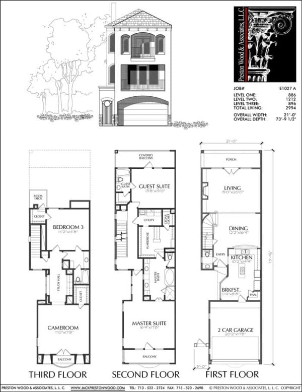 Townhouse Plan E1027 A