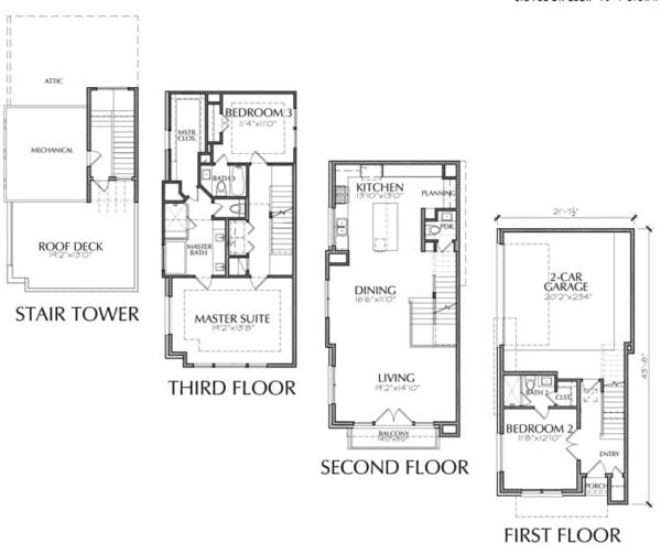 Townhouse Plan E2160 A3.1