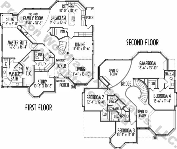 Two Story House Plan C5069