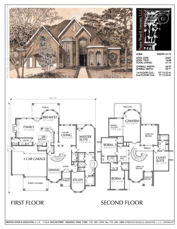 Two Story House Plan D0209