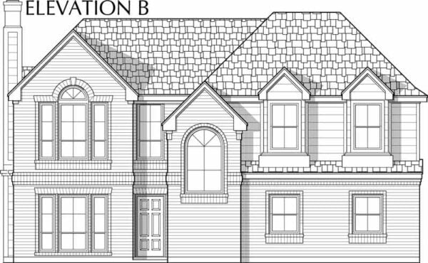 Two Story House Plan C6239 B