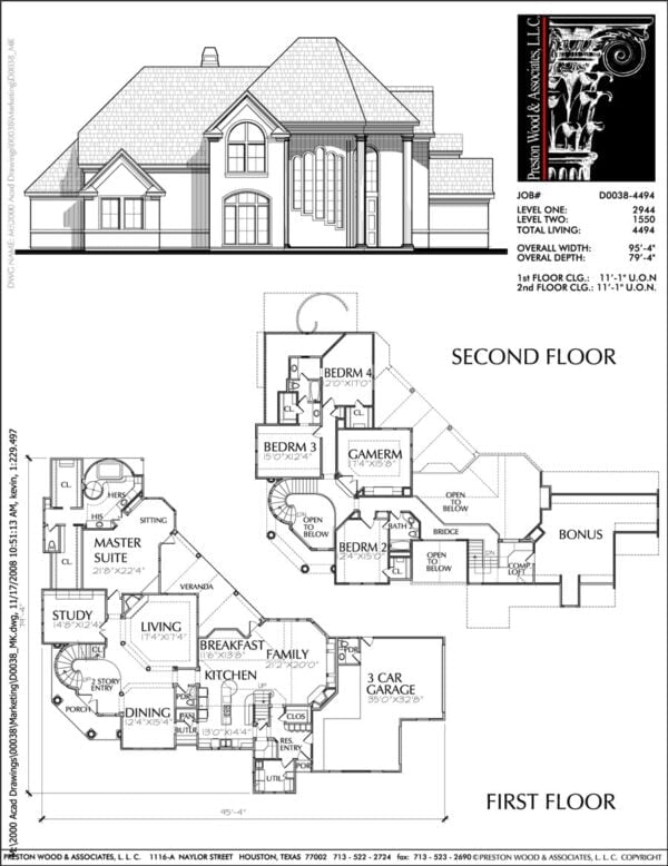 Two Story House Plan D0038