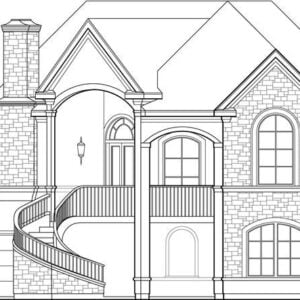 Two Story House Plan C9157