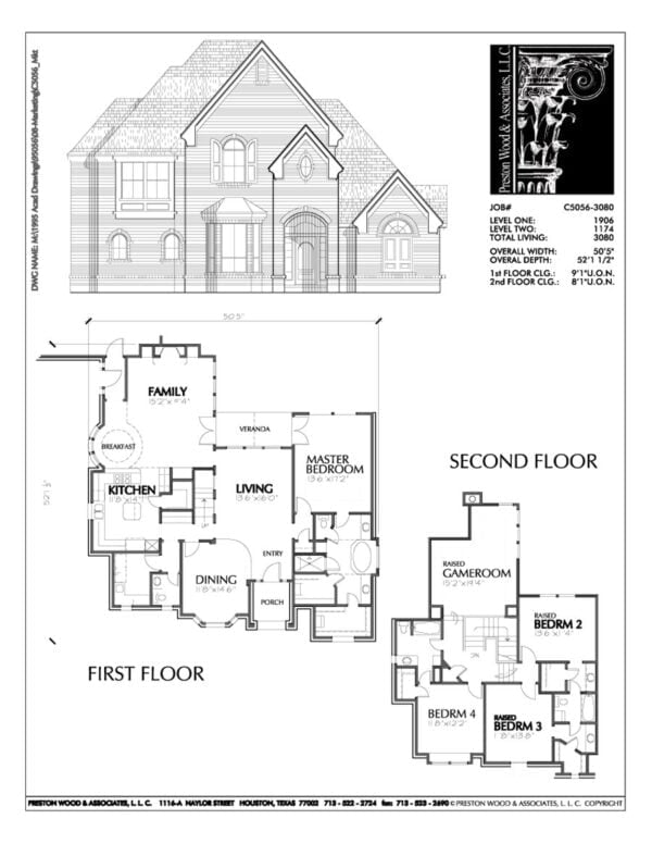 Two Story House Plan C5056
