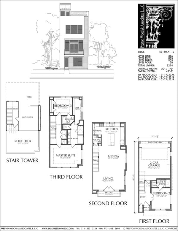 Townhouse Plan E2160 A1.1